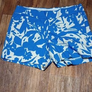 J. Crew Blue and Cream Athletic Shorts Vibrant Design